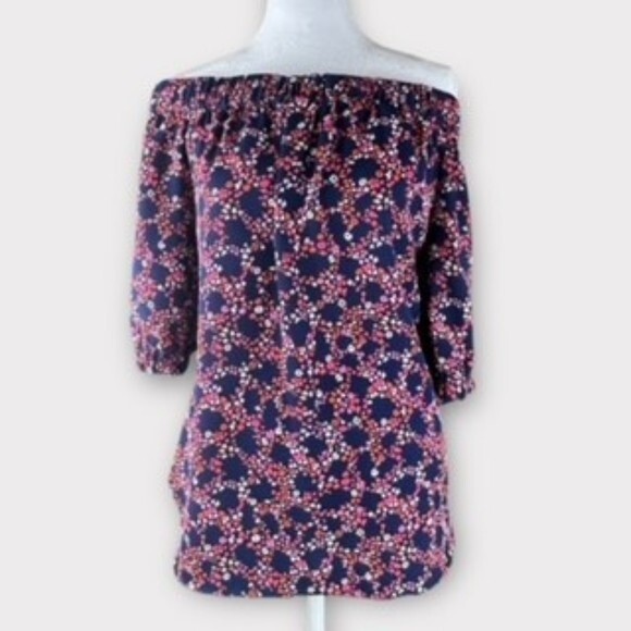 MICHAEL Kors Floral Off the Shoulder Blouse - Size Small - EUC - Picture 2 of 8